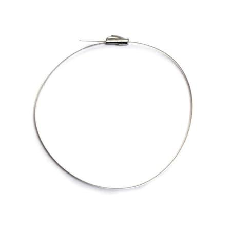 South Main Hardware Cable Tie, 10-1/2 in L, 3.2 in Max Bundle Dia., Silver, 304 Stainless Steel, 200 lb Strength 222108